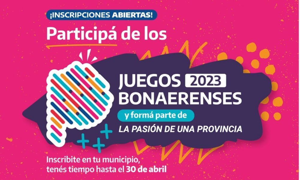 Se encuentra abierta la inscripción a los Juegos Bonaerenses 2023