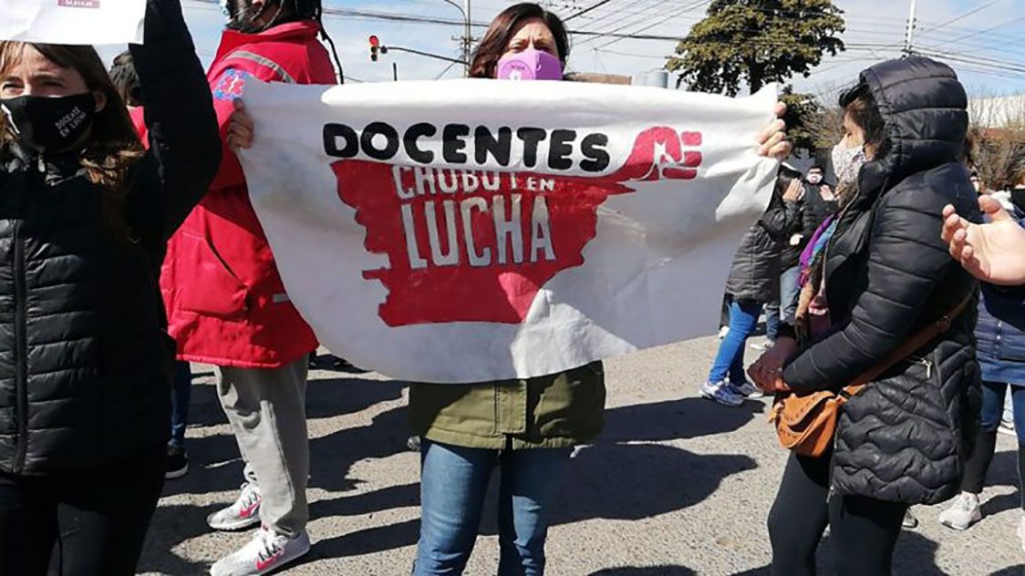 Movilización docente en Chubut