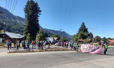 Protesta municipales Lago Puelo