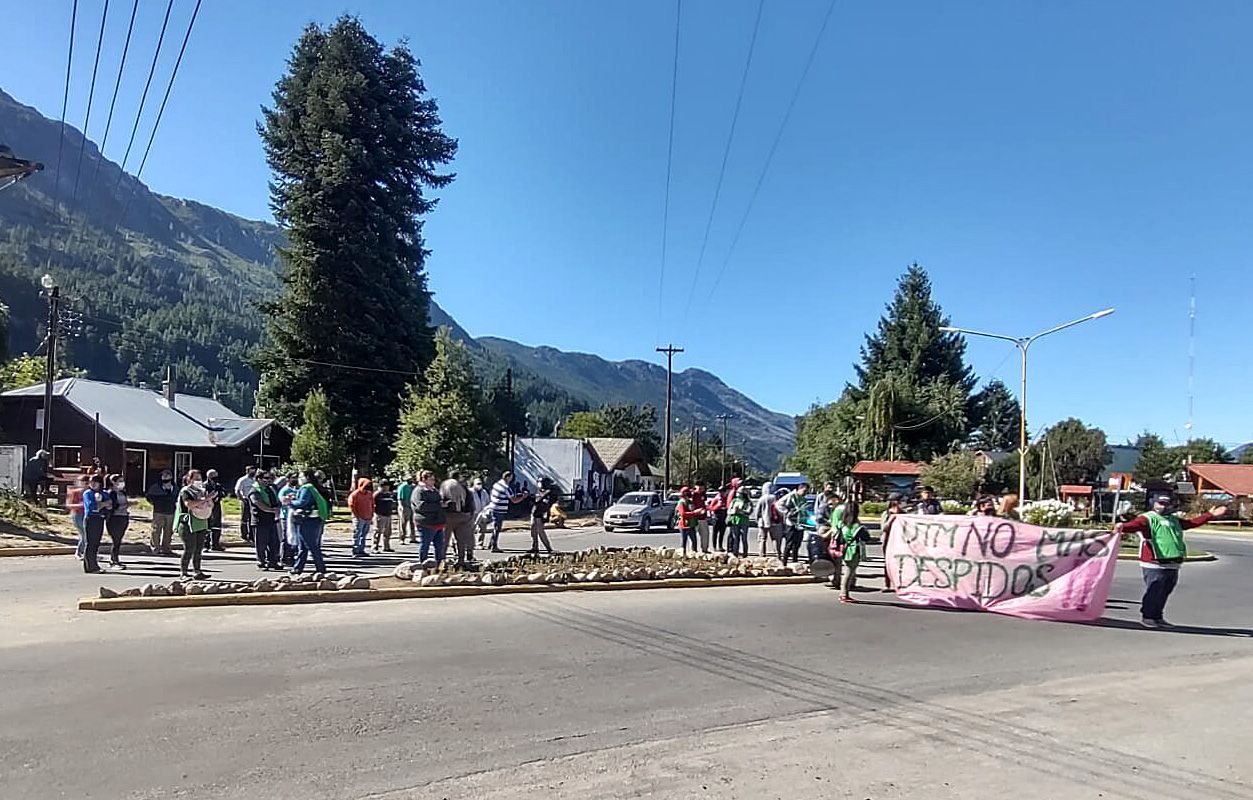 Protesta municipales Lago Puelo