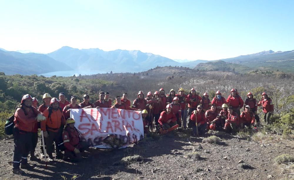 Brigadistas reclamo salarial