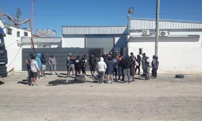 Protesta de trabajadores pesquero en Puerto Madryn