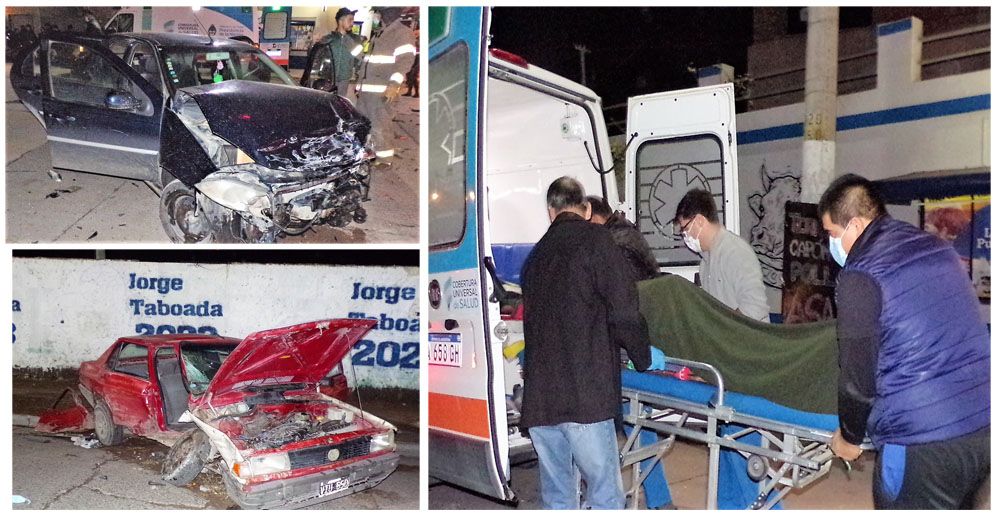 Trelew Dos Heridos En Fuerte Choque De Autos En Esquina Con Sem Foros Radio Cadena Patagonia