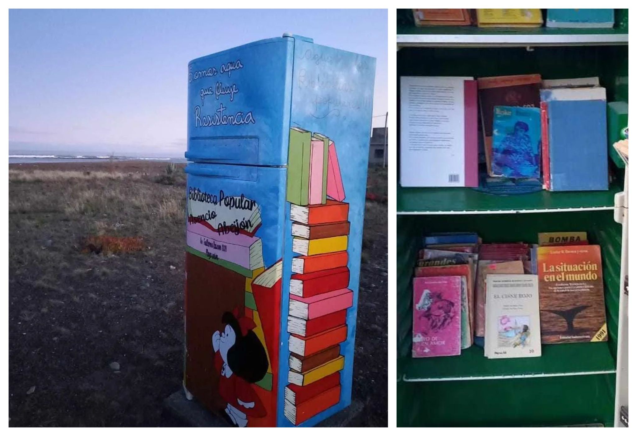 Bibliheladeras en Playa Magagna