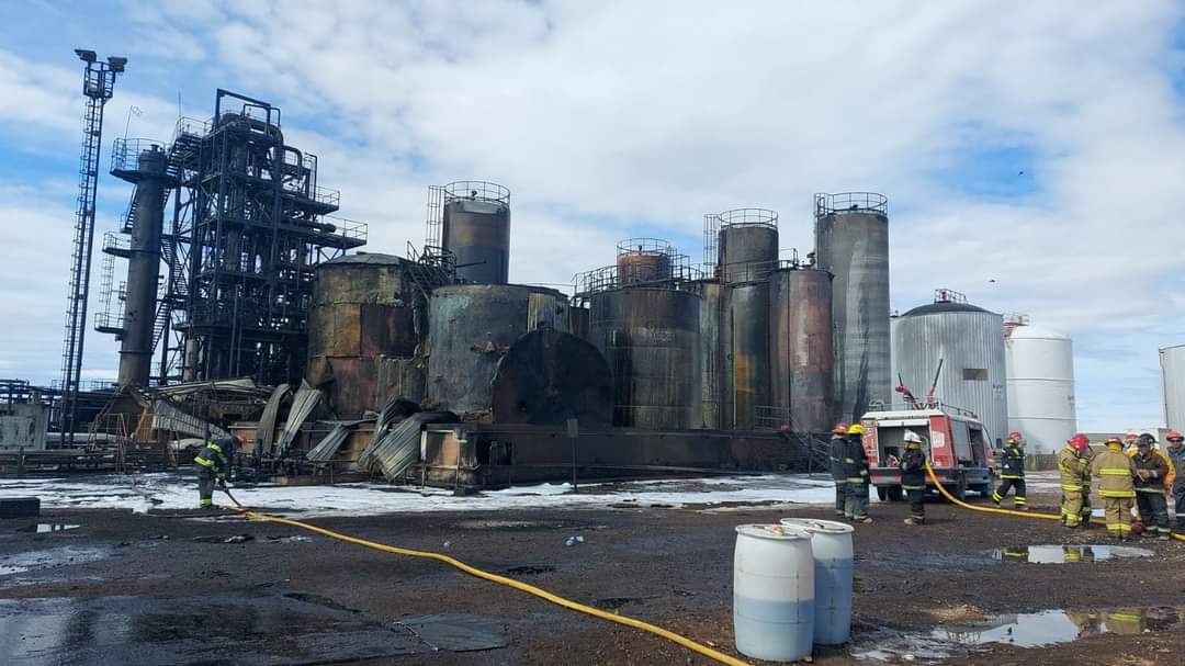 Explosión e incendio en una refinería de Neuquén