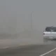 Viento sobre Ruta Nacional Nº 3 en Chubut