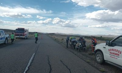 Motociclista accidentado en Ruta Nacional Nº 40
