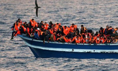 Rescate de inmigrantes en el mar Mediterráneo en Italia