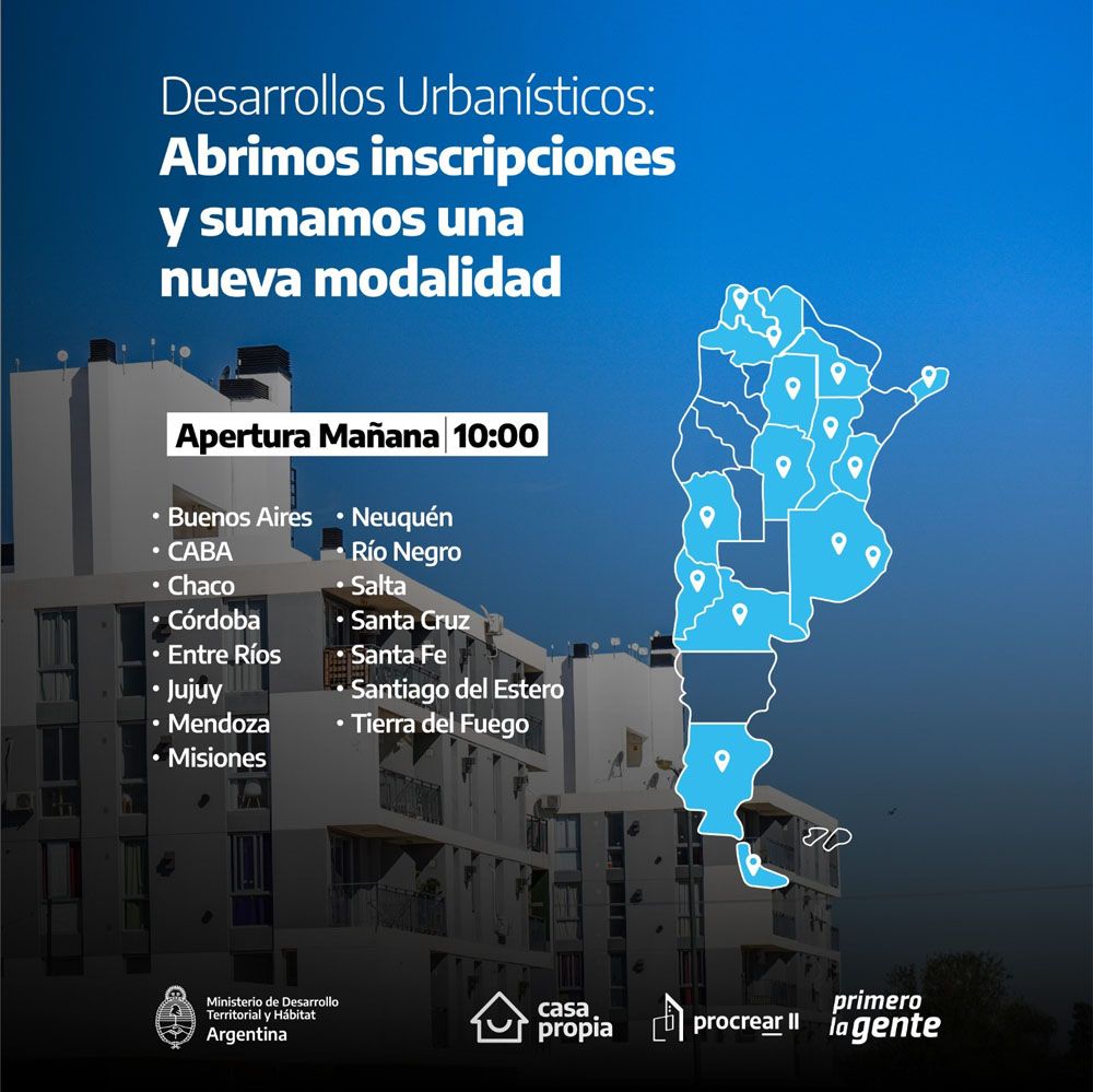 Abrió Inscripción Para Desarrollos Urbanísticos De ProcreAr: ¿En Qué ...