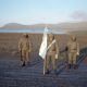 Regimiento de Infantería 08 de Comodoro Rivadavia realizando el Juramento a la Bandera en las Islas Malvinas