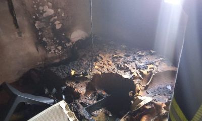 Incendio domiciliario en Playa Unión