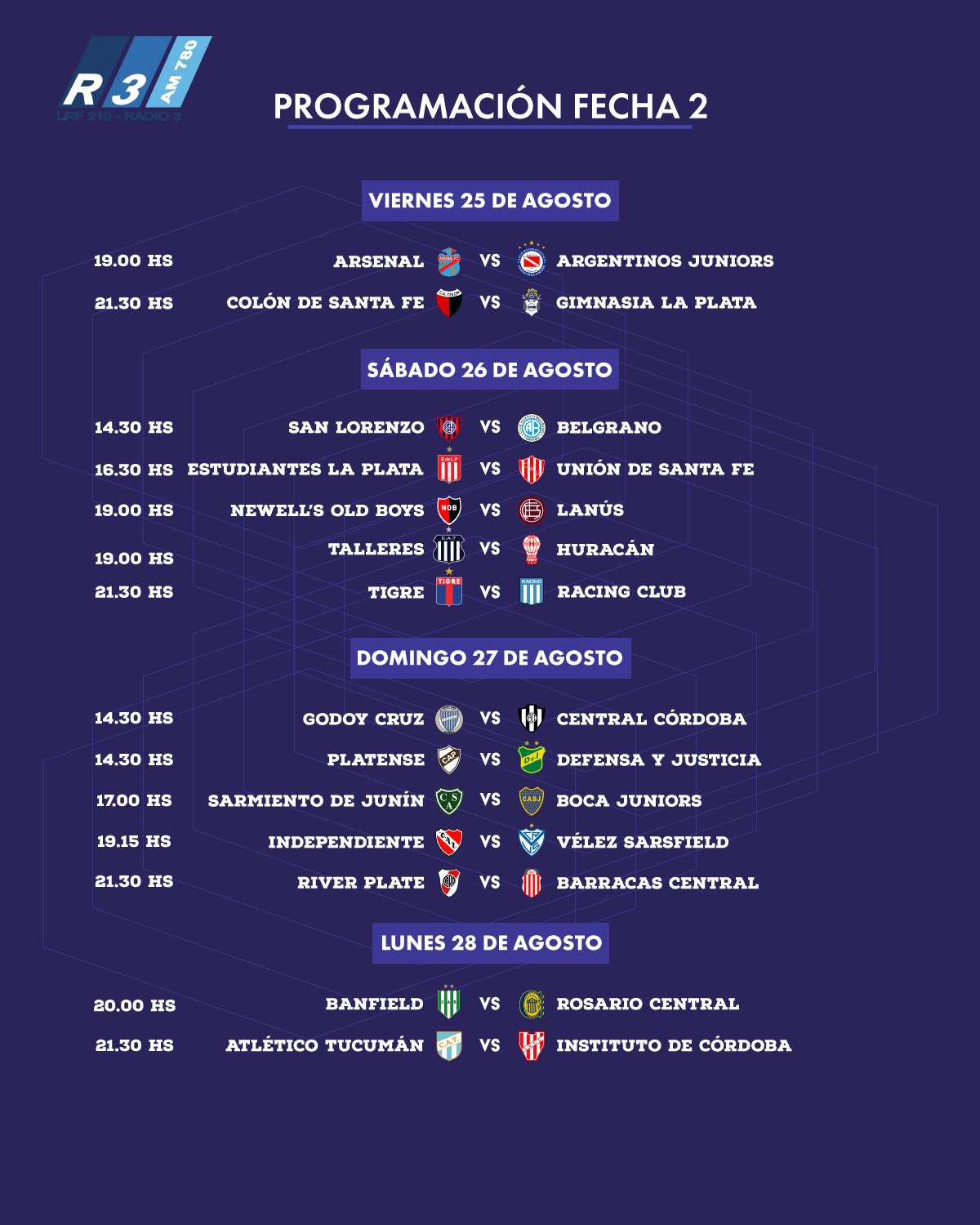 Fechas de la liga