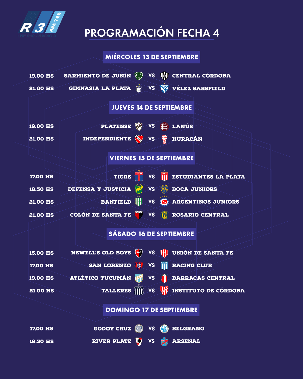 Fechas de la liga