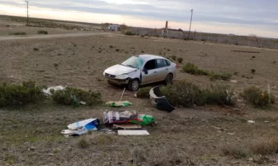 Intentó esquivar un animal y volcó en Ruta Nacional Nº 3 cerca de Río Gallegos en Santa Cruz