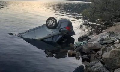 cayo un auto al lago lacar en neuquen el conductor fallecio
