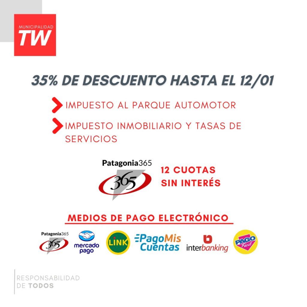 pago anual de impuestos Trelew