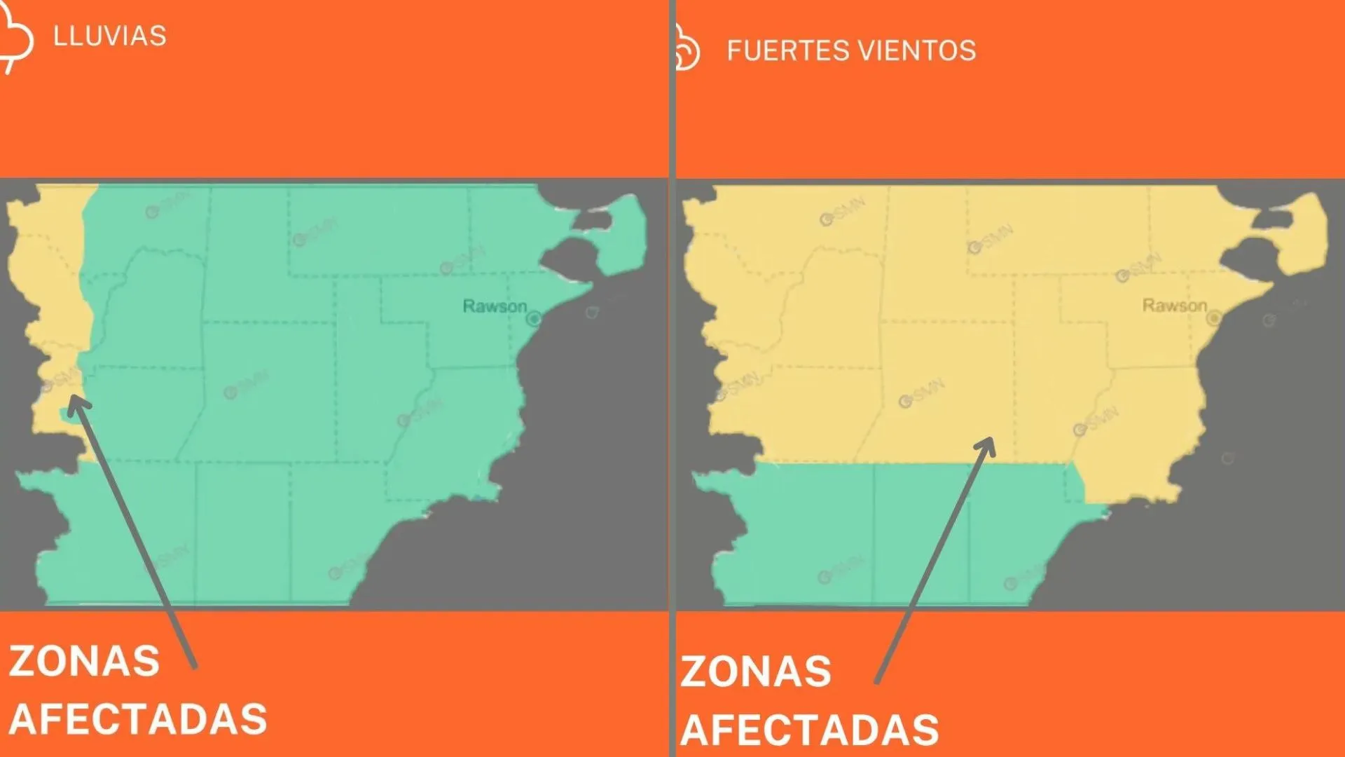 Alerta amarilla por lluvias y vientos en Chubut - Radio 3 Cadena Patagonia