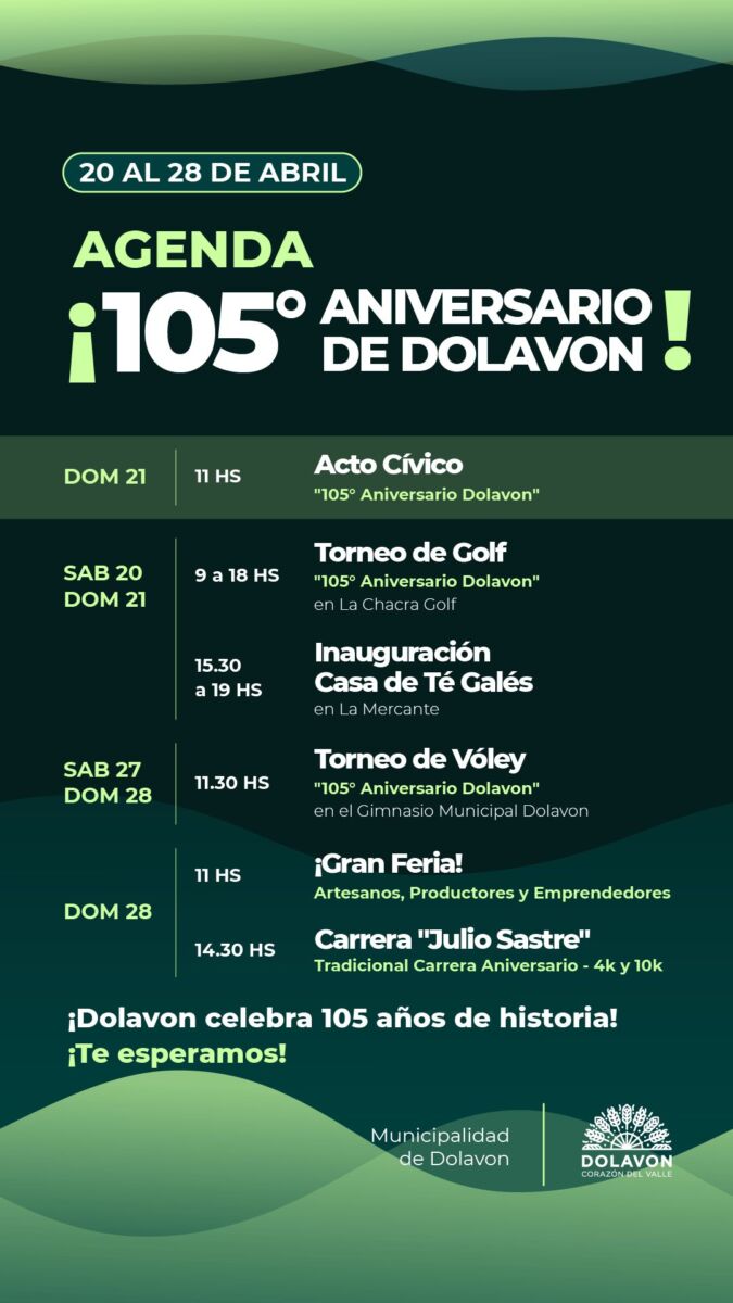 Dolavon celebrará sus 105 años de historia