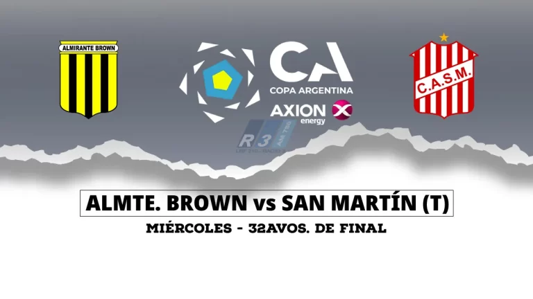 Almirante Brown enfrenta a San Martín de Tucumán en Santa Fe