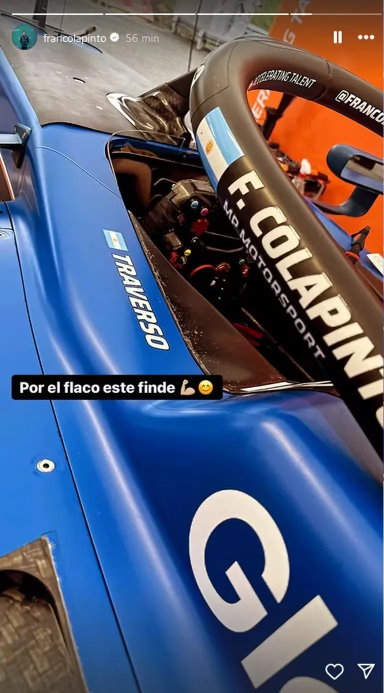 El homenaje que le rendirá Franco Colapinto a Juan Martía Traverso en el Sprint de este sábado.