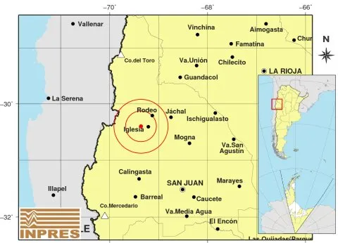El primer sismo de la noche en San Juan.