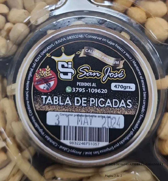 La ANMAT prohiibió la venta de snacks y tablas de picadas. Foto: Noticias Argentinas.