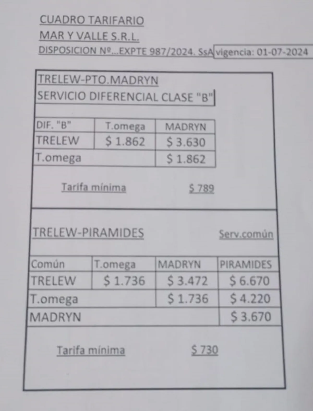 Chubut, colectivos interurbanos, tarifas, aumento, 28 de Julio, Mar y Valle, Rawson, Trelew, Puerto Madryn, Gaiman, Dolavon, Esquel, transporte público, pasajeros, movilidad, servicios diferenciales, rutas provinciales