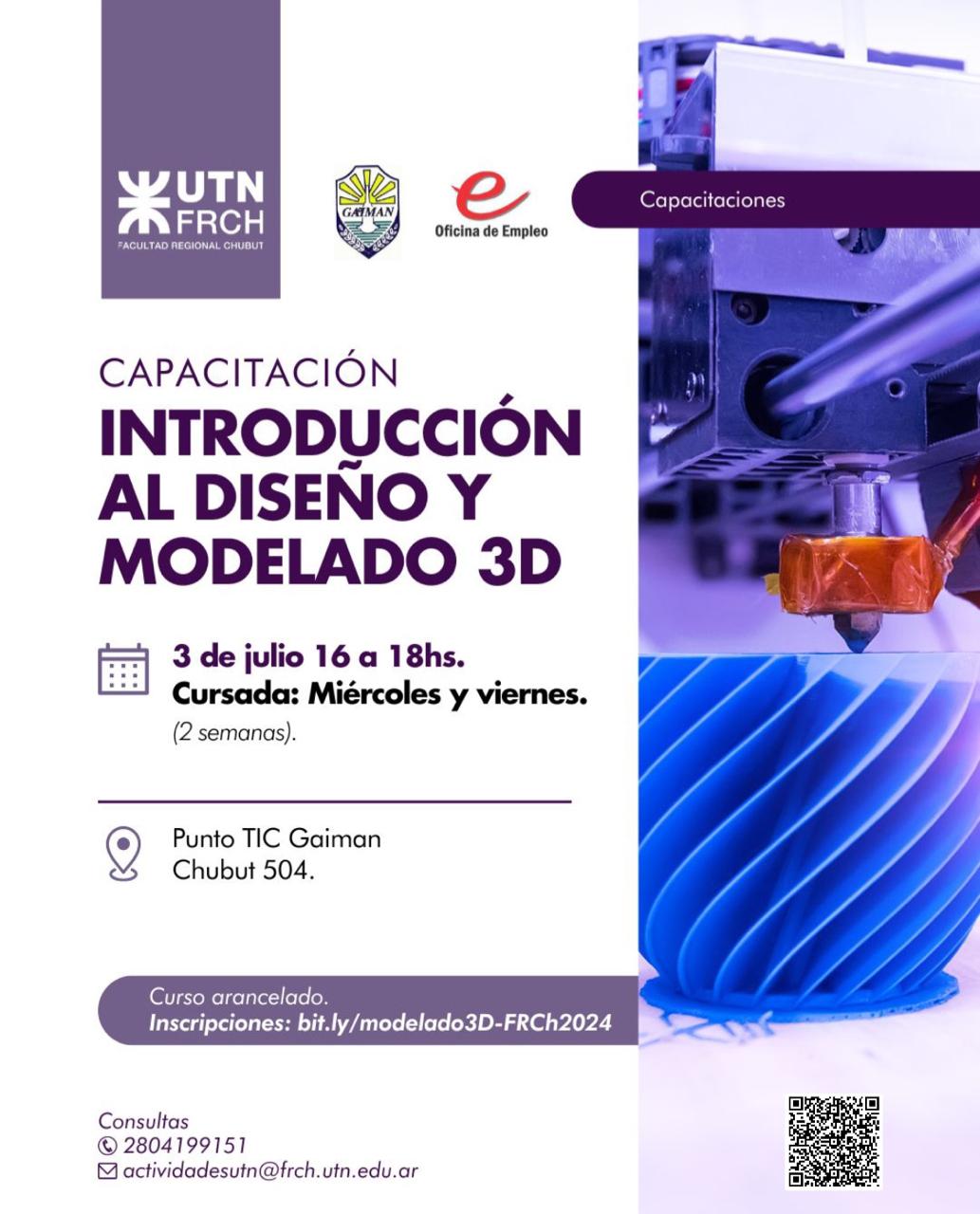 Brindarán una capacitación en uso y diseño 3D de la mano de la UTN
