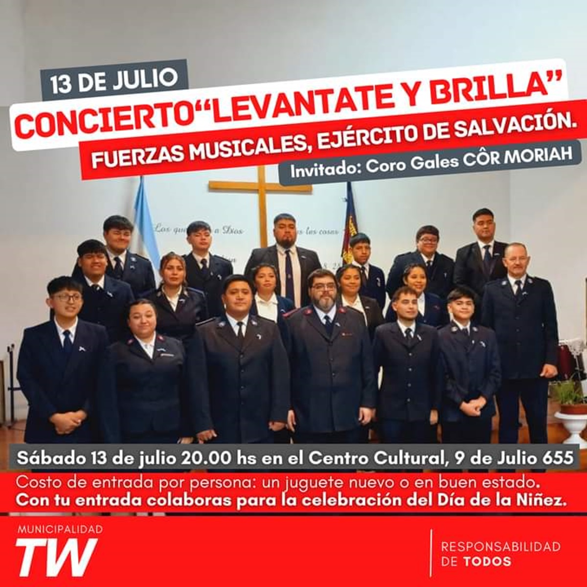 El Ejército de Salvación brindará un concierto a beneficio