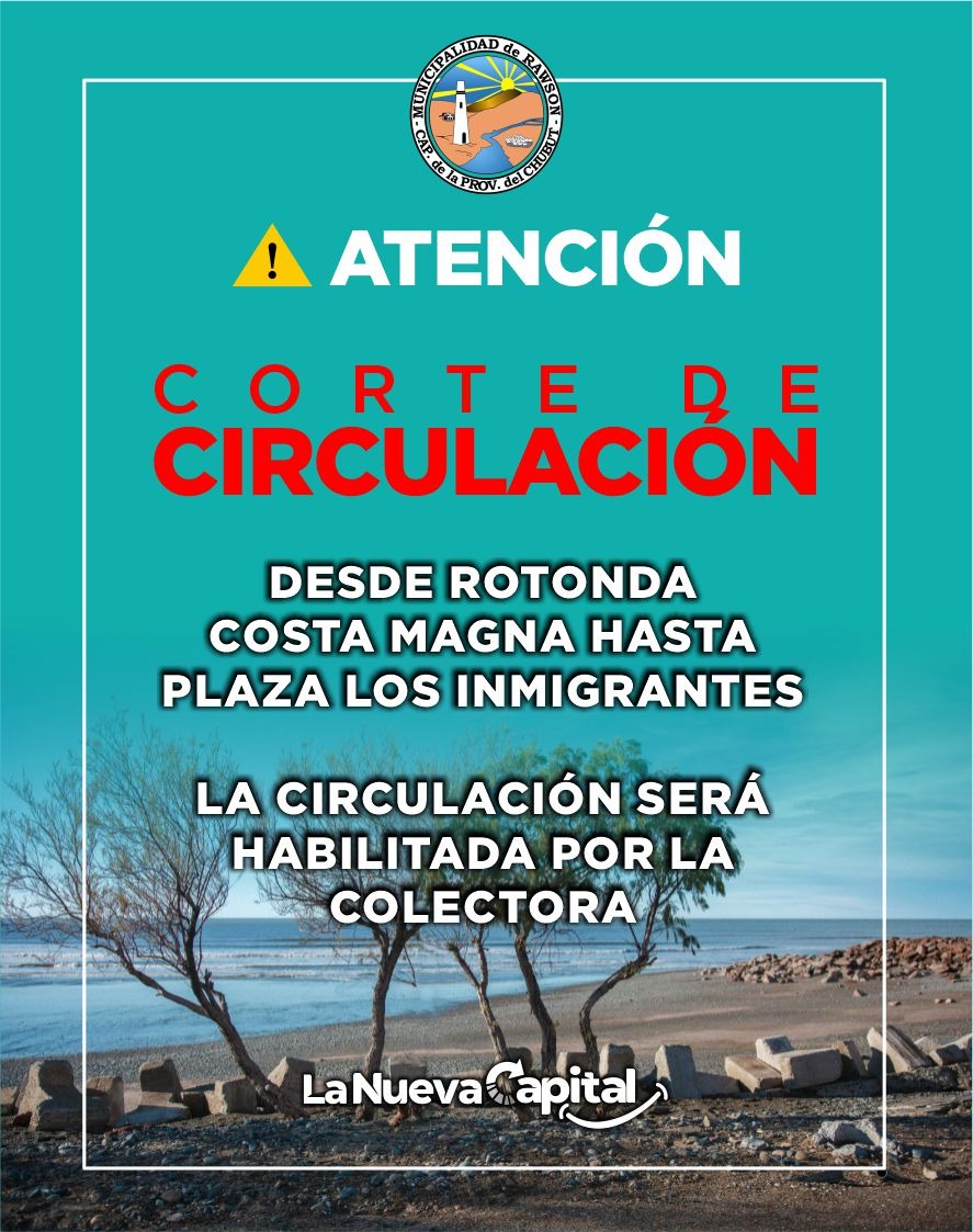 Corte de tránsito en Playa Unión por inicio de la obra de la defensa costera