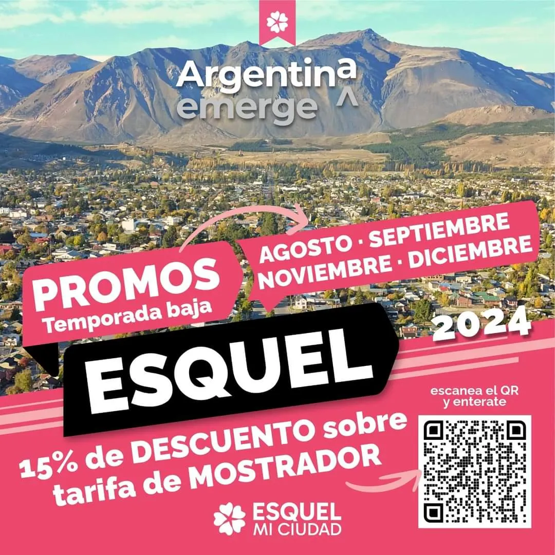 Esquel se suma a Argentina Emerge con descuentos en turismo