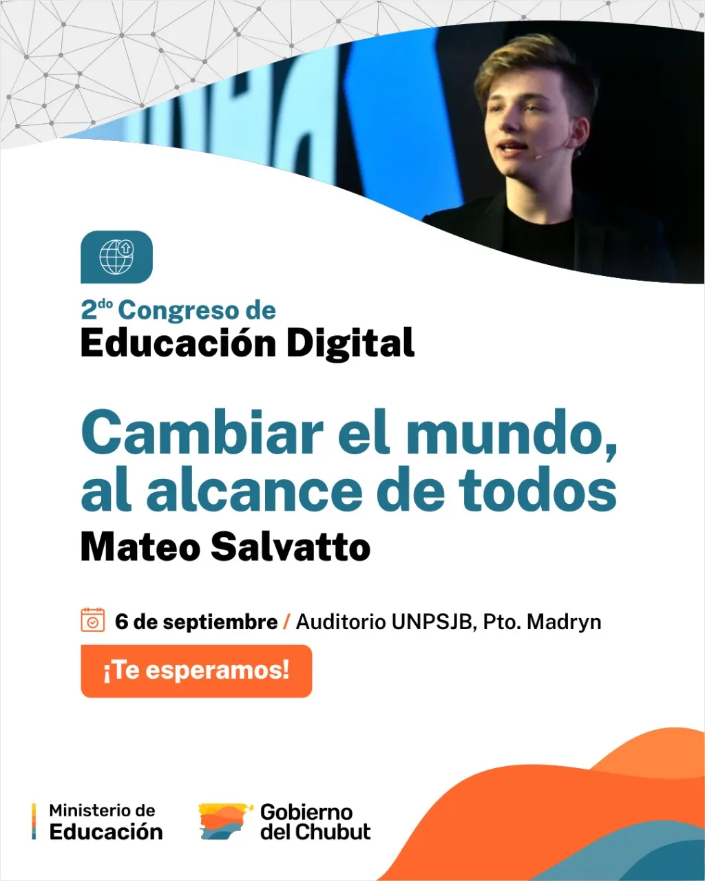 Mateo Salvatto disertará en el 2° Congreso de Educación Digital