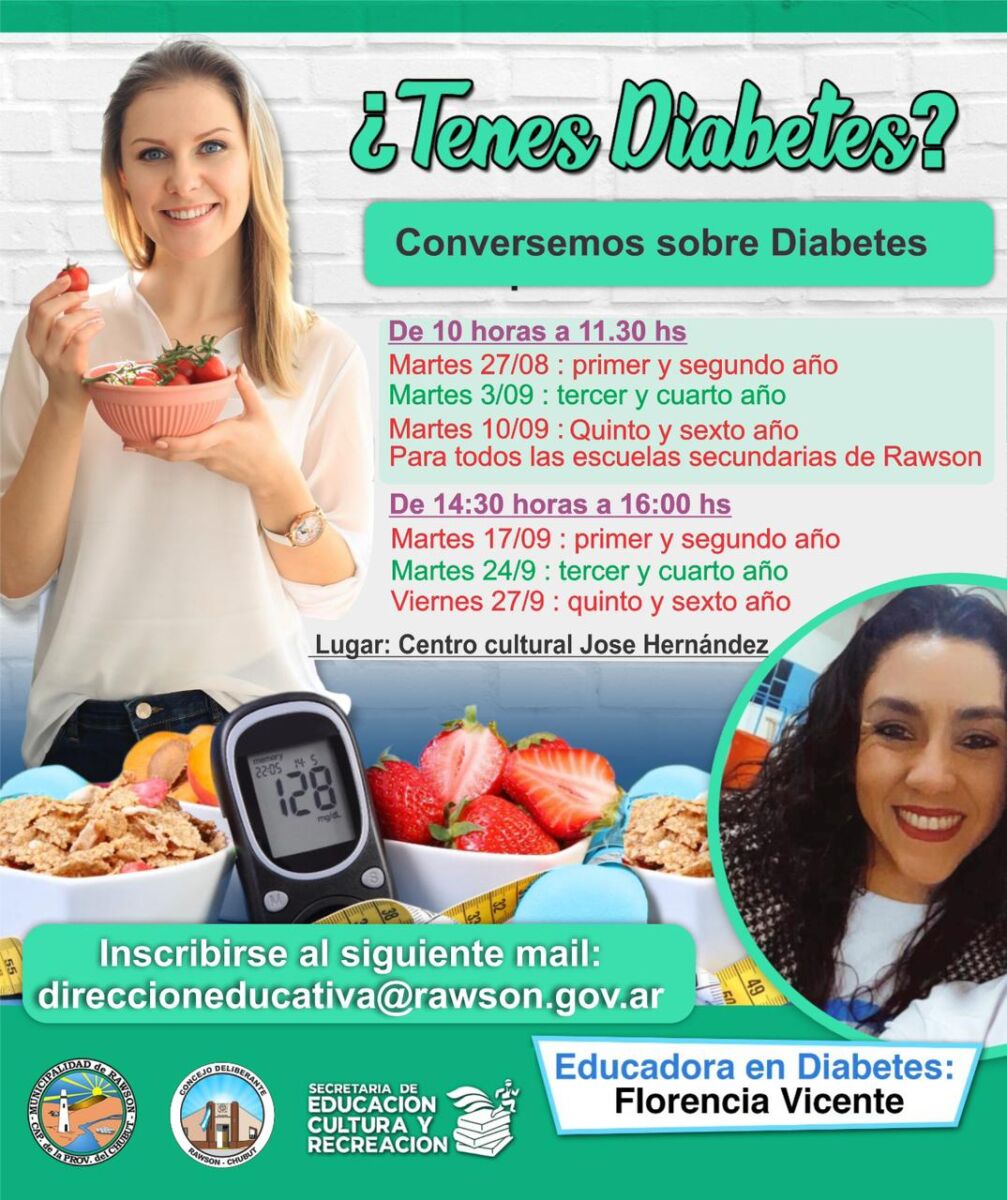Establecimientos educativos recibirán charlas informativas sobre Diabetes