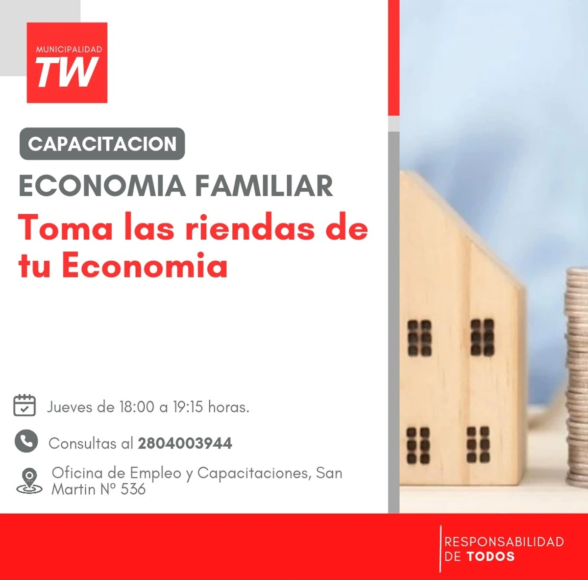 DATO | Aprendé a gestionar tus finanzas en el "Taller de Economía Familiar"