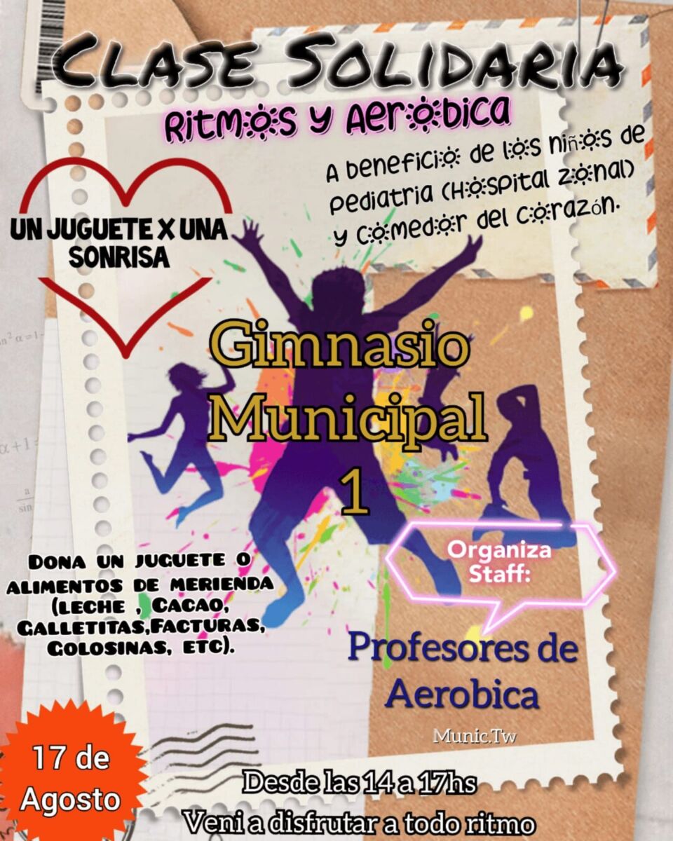 Un juguete por una sonrisa Participá de la clase solidaria de aeróbica