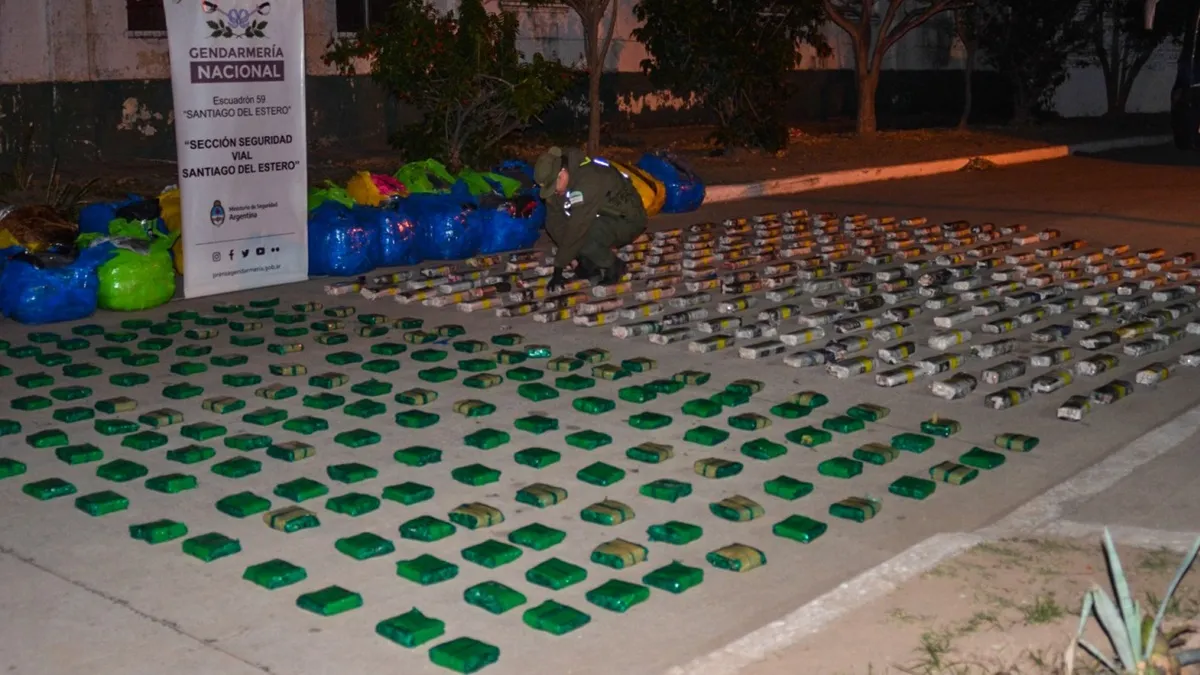 Decomisan más de 600 kilos de coca en un ómnibus