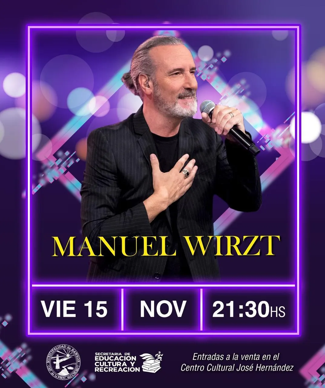 Manuel Wirzt se presentará en la Capital en noviembre