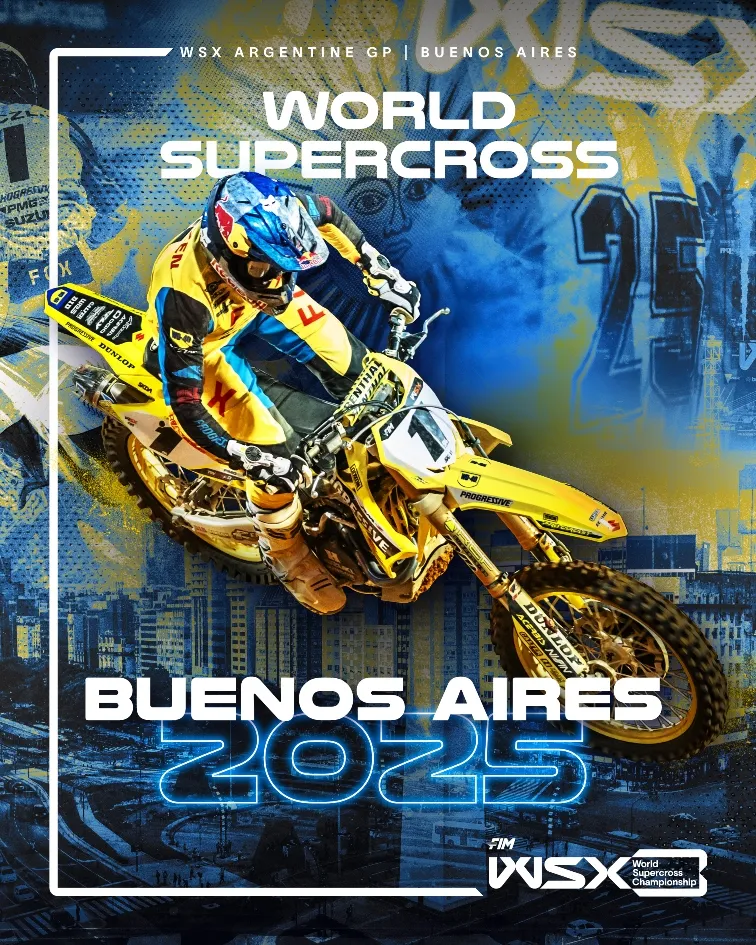 Mundial de Supercross Buenos Aires, WSX 2025, motocross en Argentina, deportes de motor, EDV Entertainment, supercross en América Latina, Eli Tomac, Ken Roczen, campeonato de supercross, pasión por el motocross, evento