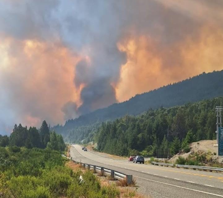 Incendio en Puerto Patriada: cortan la Ruta 40 y ordenan evacuación ...