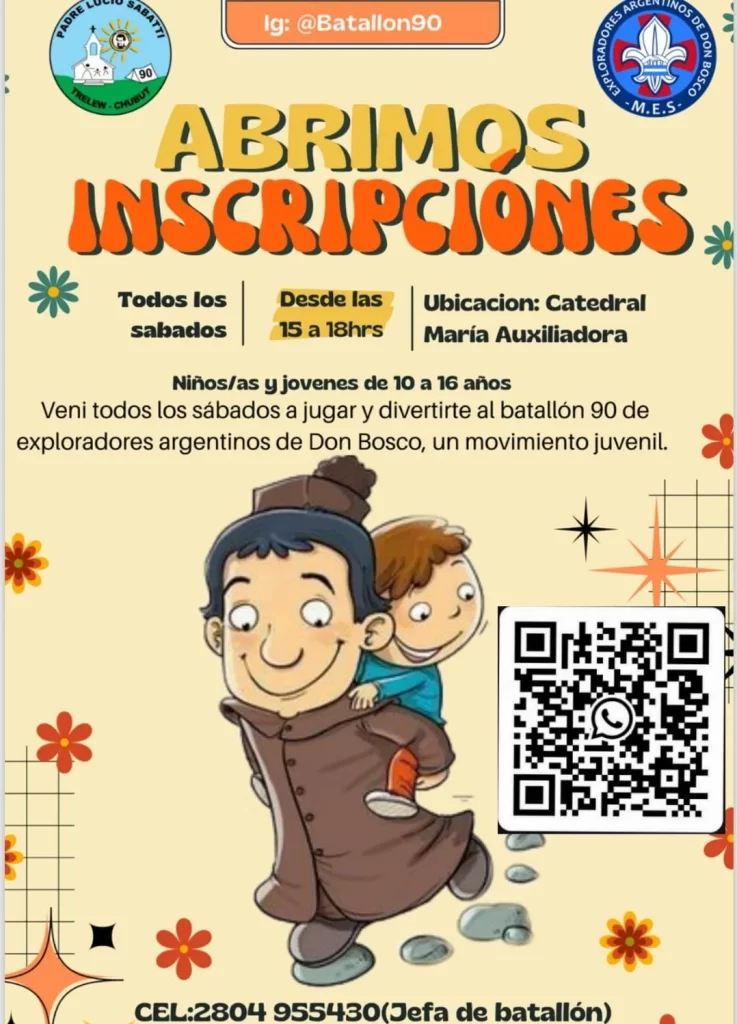 Batallón 90, exploradores Don Bosco, Camila Fonseca, Catedral María Auxiliadora, actividades para jóvenes, exploradores argentinos, campamentos juveniles, Don Bosco, inscripciones exploradores, actividades para chicos, movimiento salesiano, vida en la naturaleza, voluntariado juvenil, Radio 3 Patagonia, comunidad juvenil