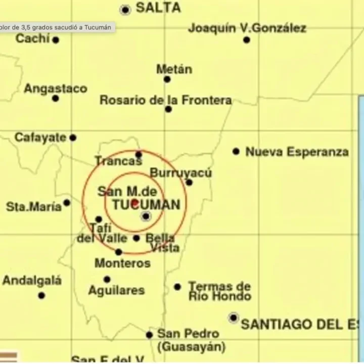 Un sismo de magnitud 5 sacudió Tucumán y fue percibido en otras provincias